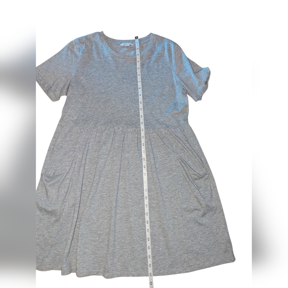 🛍️American Eagle Outfitters Heather Gray Casual Dress With Pockets - Picture 2 of 5